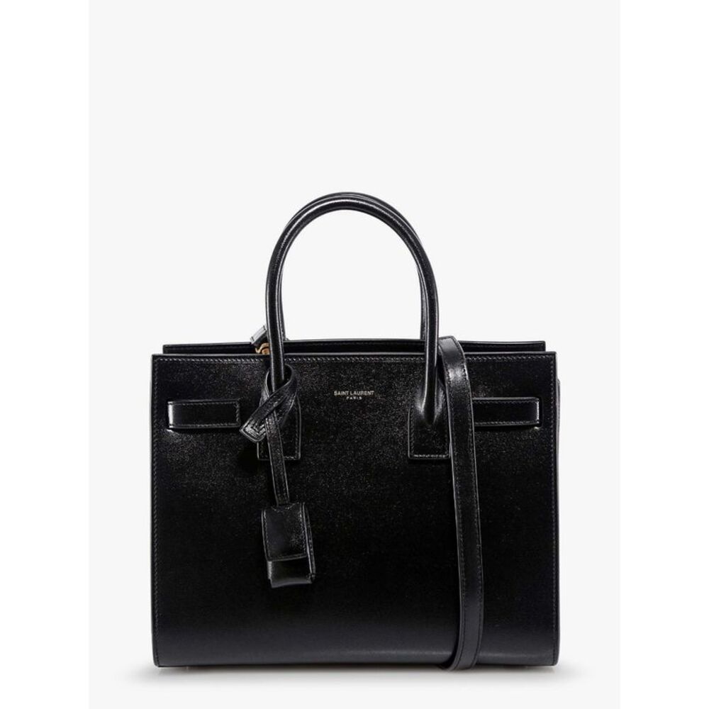 Saint Laurent Women Baby Sac De Jour Leather Handbag With Padlock